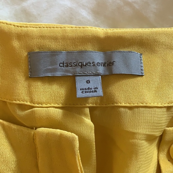 CLASSIQUES ENTIER size 0 yellow 100% silk dress in very good condition - Picture 4 of 9